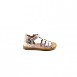 Nu-Pieds Bébé Fille Pom D'Api Poppy Strap Bijou Rose