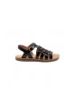 Nu-Pieds Fille Pom D'Api Plagette Strap Vernis Noir