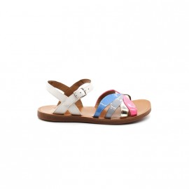 Nu-Pieds Fille Pom D'Api Plagette Reverse Multicolore