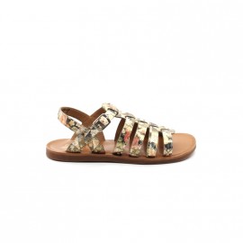 Nu-Pieds Fille Pom D'Api Plagette Strap Fiore Nude
