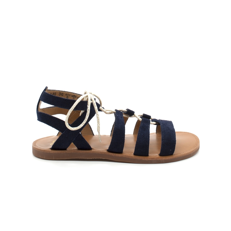 Nu-Pieds Pom D'Api Plagette Guly Strap Velour