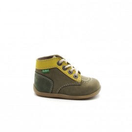 Chaussures Montantes Bébé Garçon Kickers Bonbon Tricolore