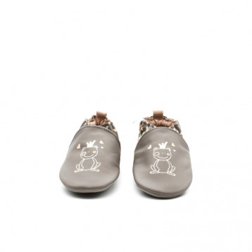 Chaussons Cuir Souple Bébé Fille Robeez Princess Frog