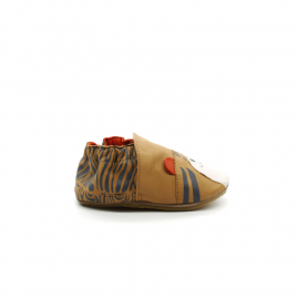 Chaussons Cuir Souple Bébé Robeez Awesome Tiger