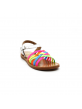 Nu-Pieds Fille Pom D'Api Plagette Lux Laminato Multi FLuo