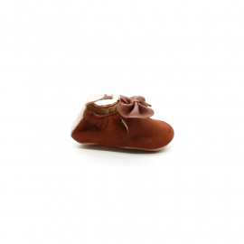 Chaussons Bébé Cuir Souple Easy Peasy 11337 Blumoo Noeud