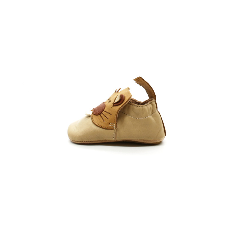 Chaussons bébé en cuir fourrés Foublu Camel Easy Peasy - Dröm Design
