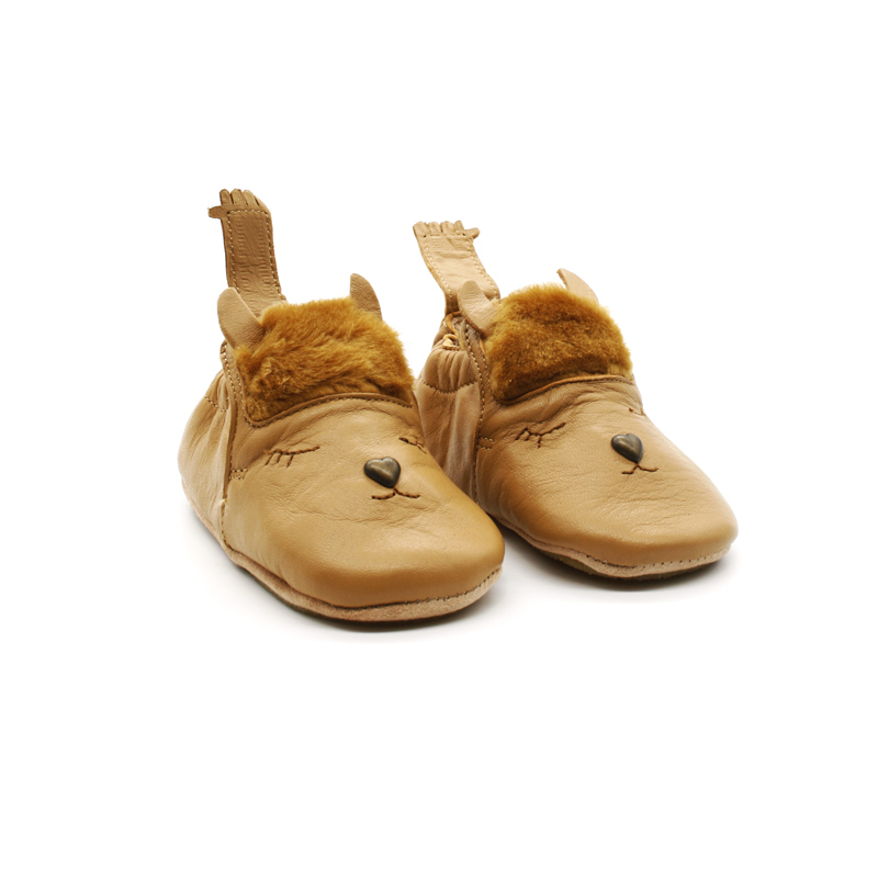 Chaussons Cuir Bébé Easy Peasy Blublu Lion - PitShoes