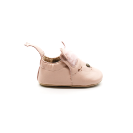 Chaussons Cuir Souple Bébé Easy Peasy Blublu Alpaga Rose