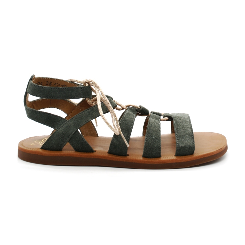 Nu-Pieds Pom D'Api Plagette Guly Strap Velour