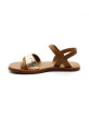 Nu-Pieds FIlle Pom D'Api Plagette Tek Nappa Camel