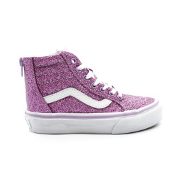 Chaussures Montantes Fille VAN'S TD SK8 Hi-Zip Glitter Lilas