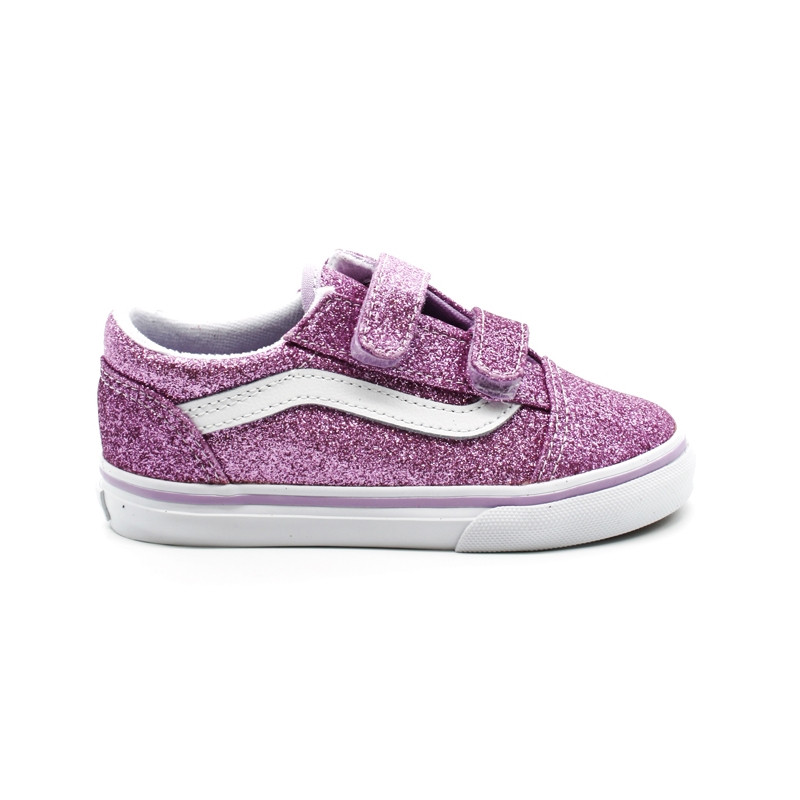 Baskets Bébé Fille VAN'S TD Old School V GLitter Lilas - PitShoes