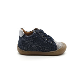 Chaussures Bébé Fille Trottino Tino Marine Paillettes