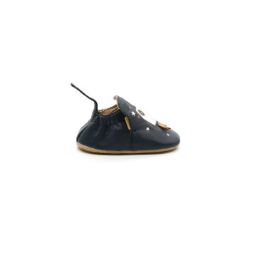 Chaussons Cuir Premiers Pas Easy Peasy 26544 My Blublu Fusée Denim