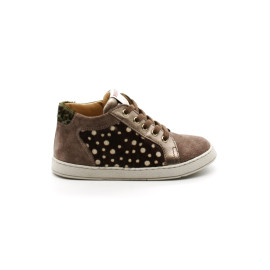 Chaussures Fermées Fille Pom D'Api Mousse Zip Top Marron Faon