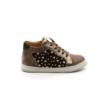 Chaussures Fermées Fille Pom D'Api Mousse Zip Top Marron Faon