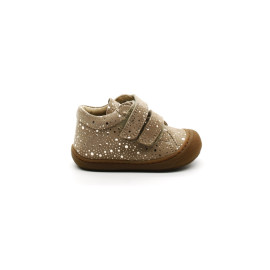 Chaussures Premiers Pas Velcro Fille Naturino Cocoon VL Suède Taupe