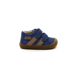 Chaussures Velcro Bébé Garçon Naturino Barefoot Sabby Azur Taupe